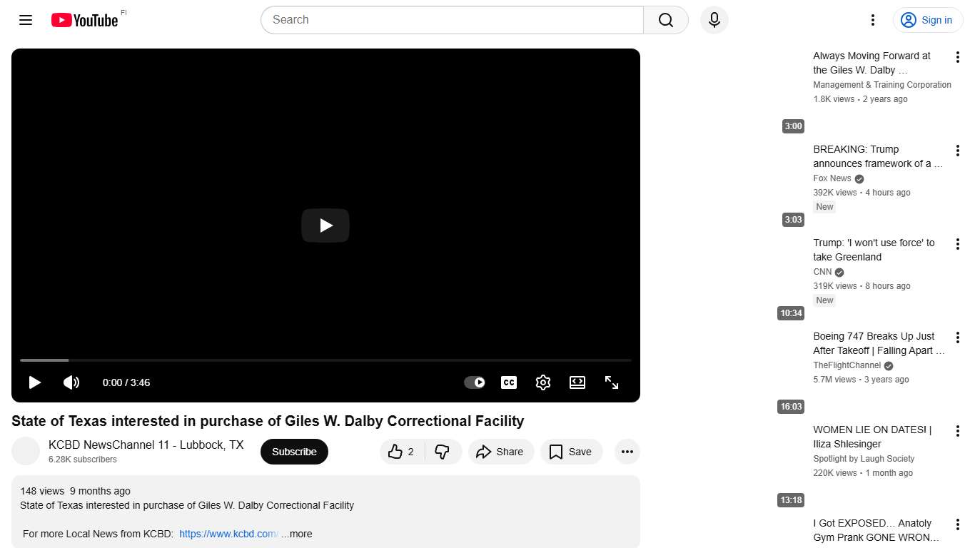 State of Texas interested in purchase of Giles W. Dalby Correctional Facility - YouTube