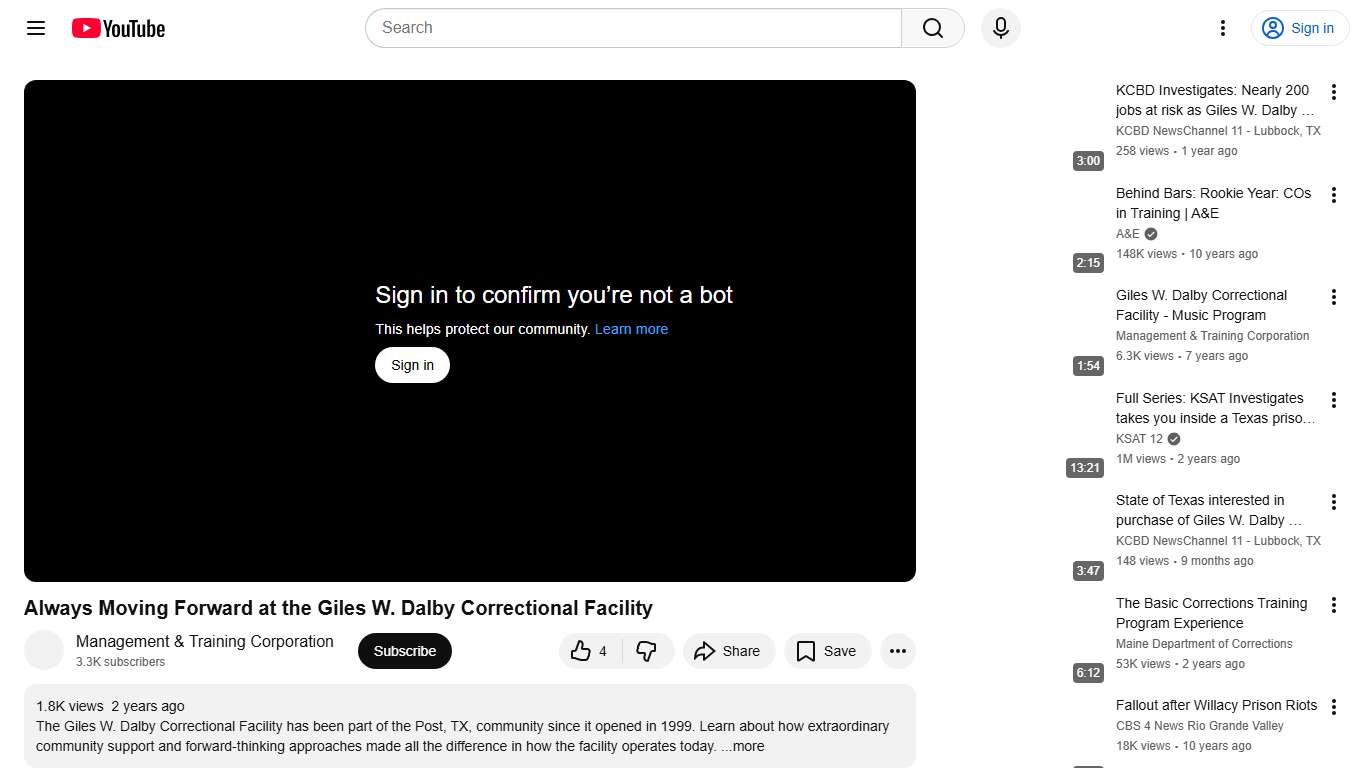Always Moving Forward at the Giles W. Dalby Correctional Facility - YouTube
